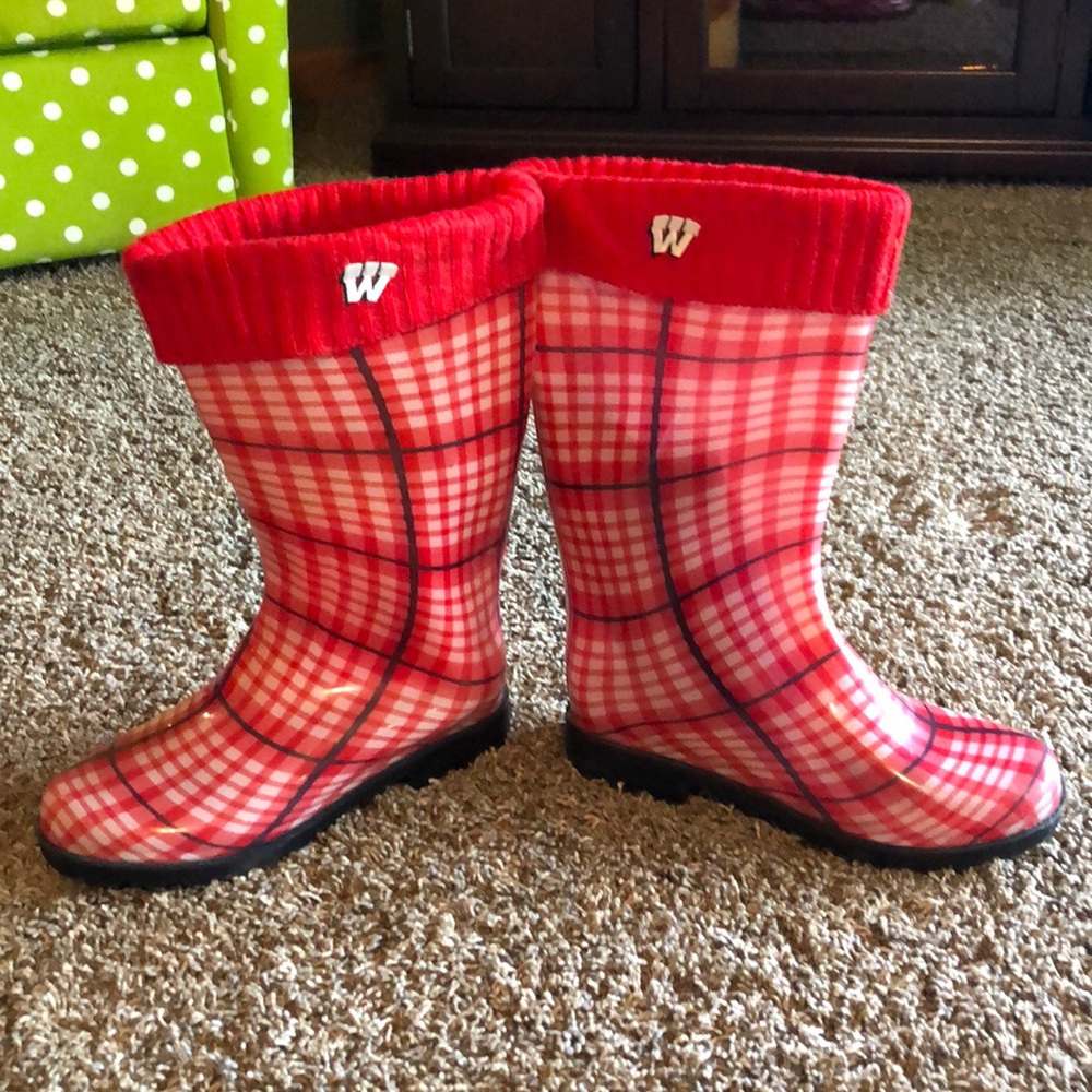 Wisconsin Badger Rain Boots